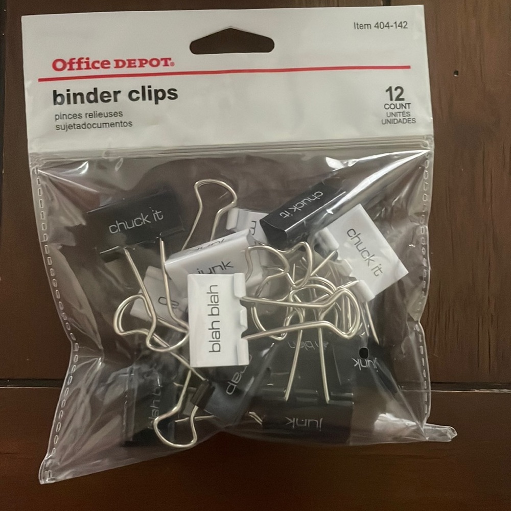 Office Depot Binder Clips